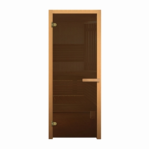 Дверь для сауны Везувий Бронза 1900х700 коробка хвоя (8мм, 3 петли)