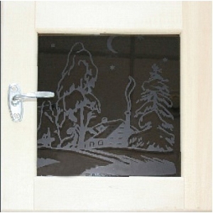 Окно для бани DoorWood (ДорВуд) 30х40 термозакаленное стекло